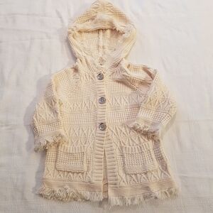 Dakini fringed sweater cream girls 24 months